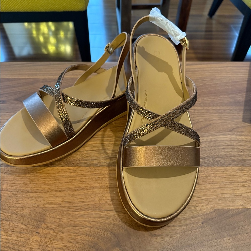 Fitflop Bronze and Glitter Sandals